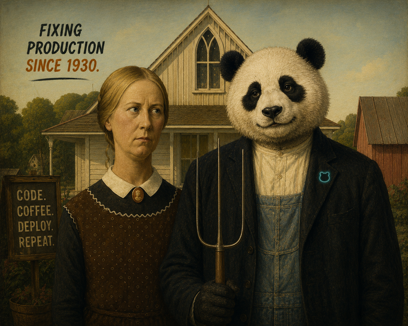 The Legacy System Farmhouse campaign painting